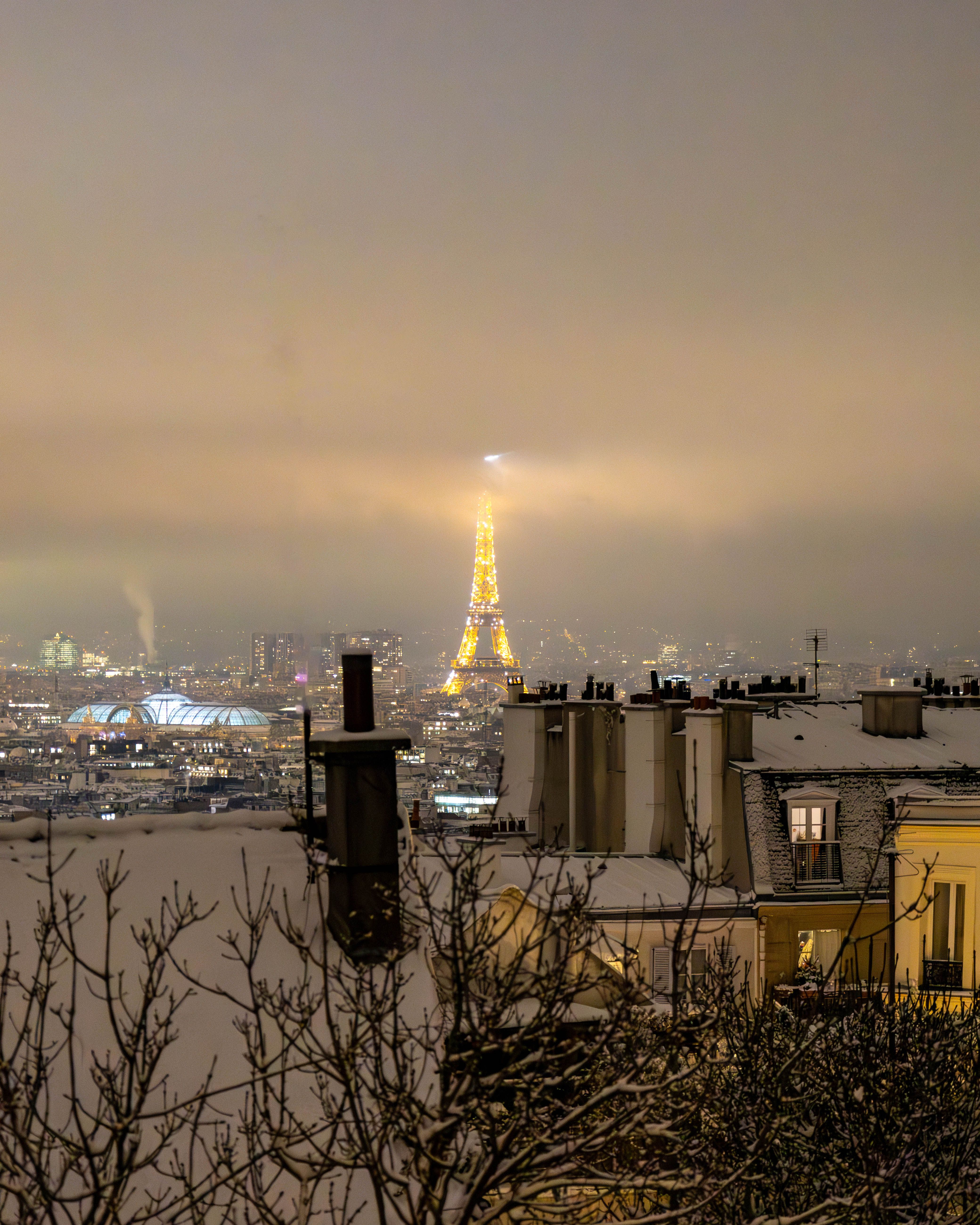 La Tour Eiffel through the fog