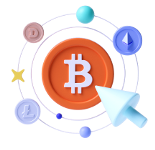 mouse clicking on cryptocurrency