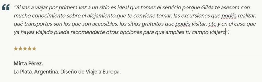 Captura de un testimonio sobre una experiencia de viaje a Punta Cana.