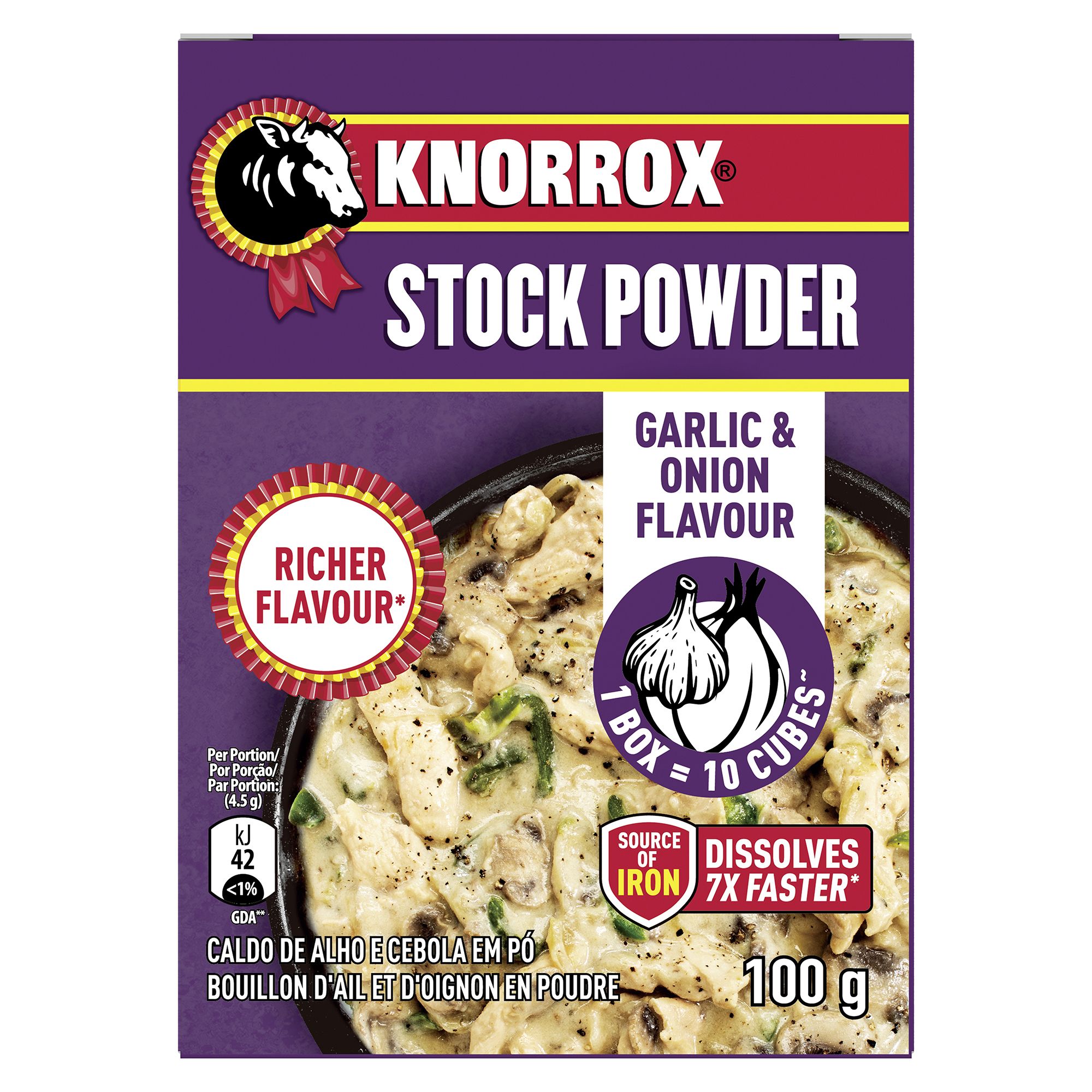 Knorrox Garlic & Onion Flavoured Stock Powder 100g	