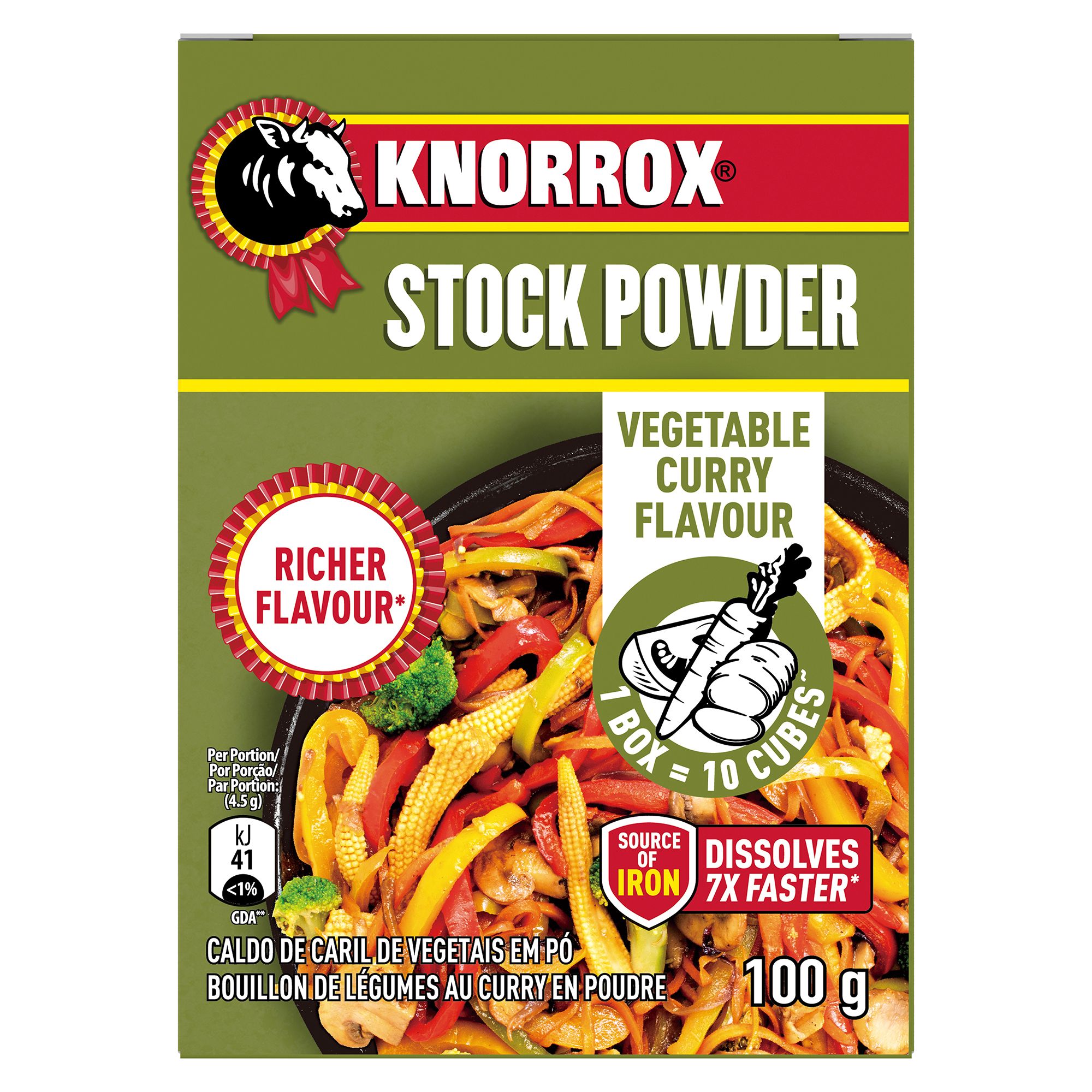 Knorrox Vegetable Curry Flavoured Stock Powder 100g