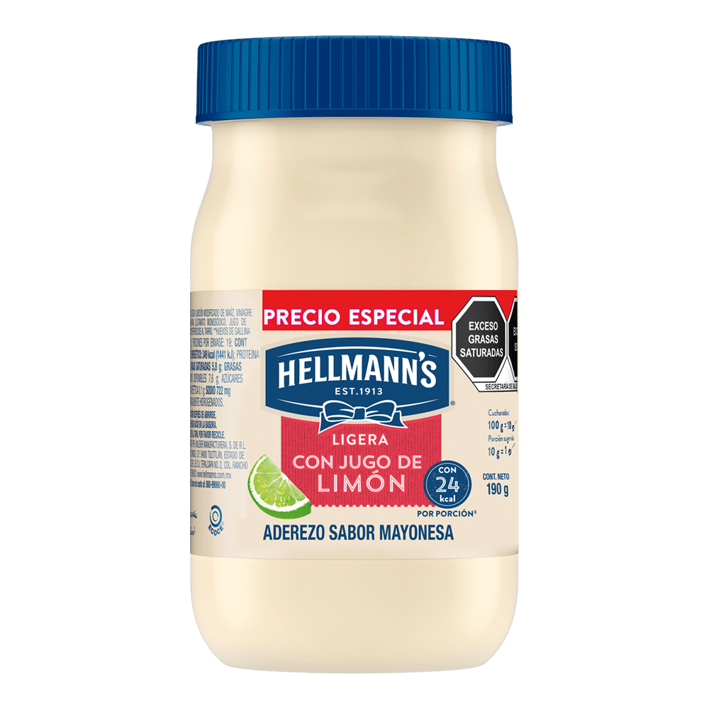 Hellmann's® Ligera Mayonesa con Limón