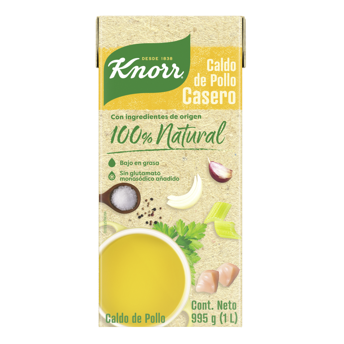 Caldo de Pollo Knorr® 100% Natural Tetrabrick