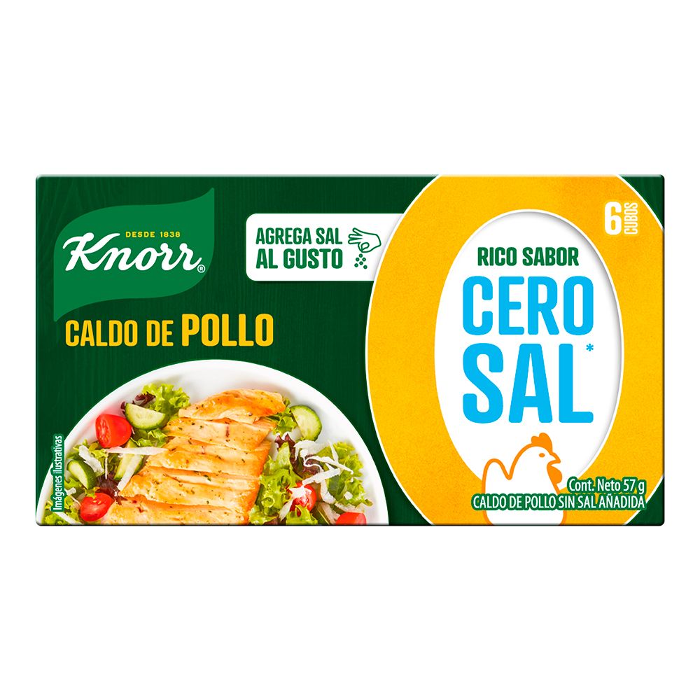 Knorr® Caldo De Pollo Cero Sal En Cubos