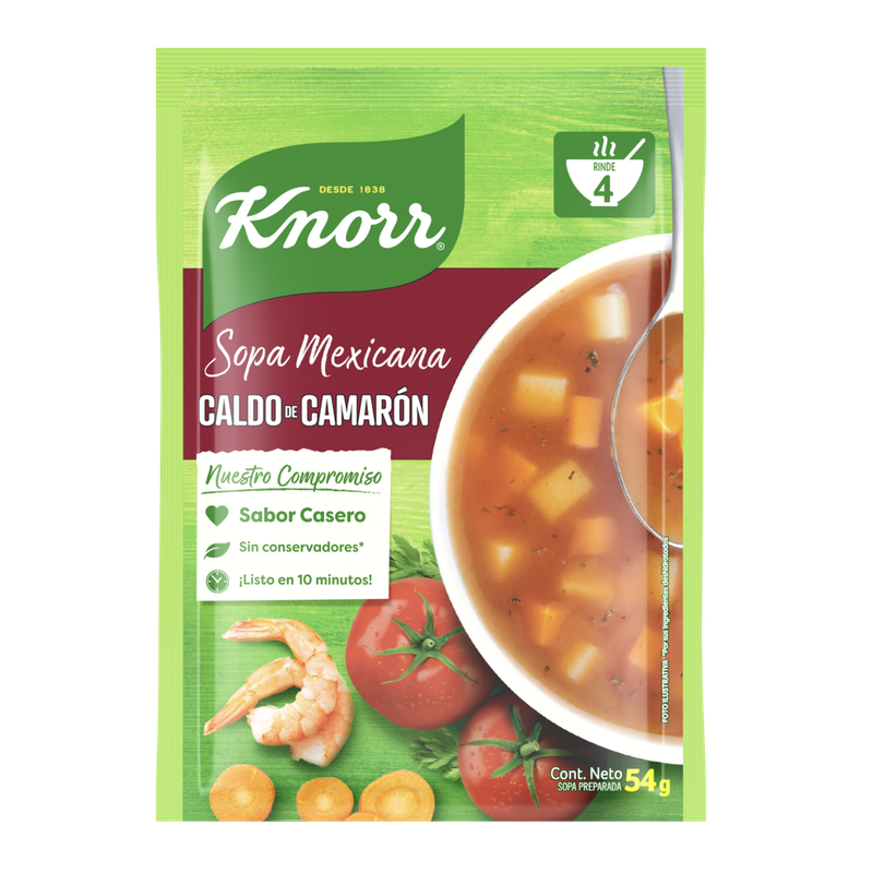Sopa de Caldo de Camarón Knorr® | Recepedia