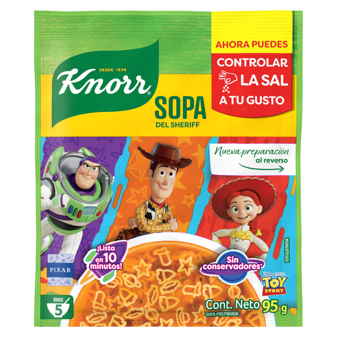 Sopa Knorr® Toy Story Sin Sal Añadida