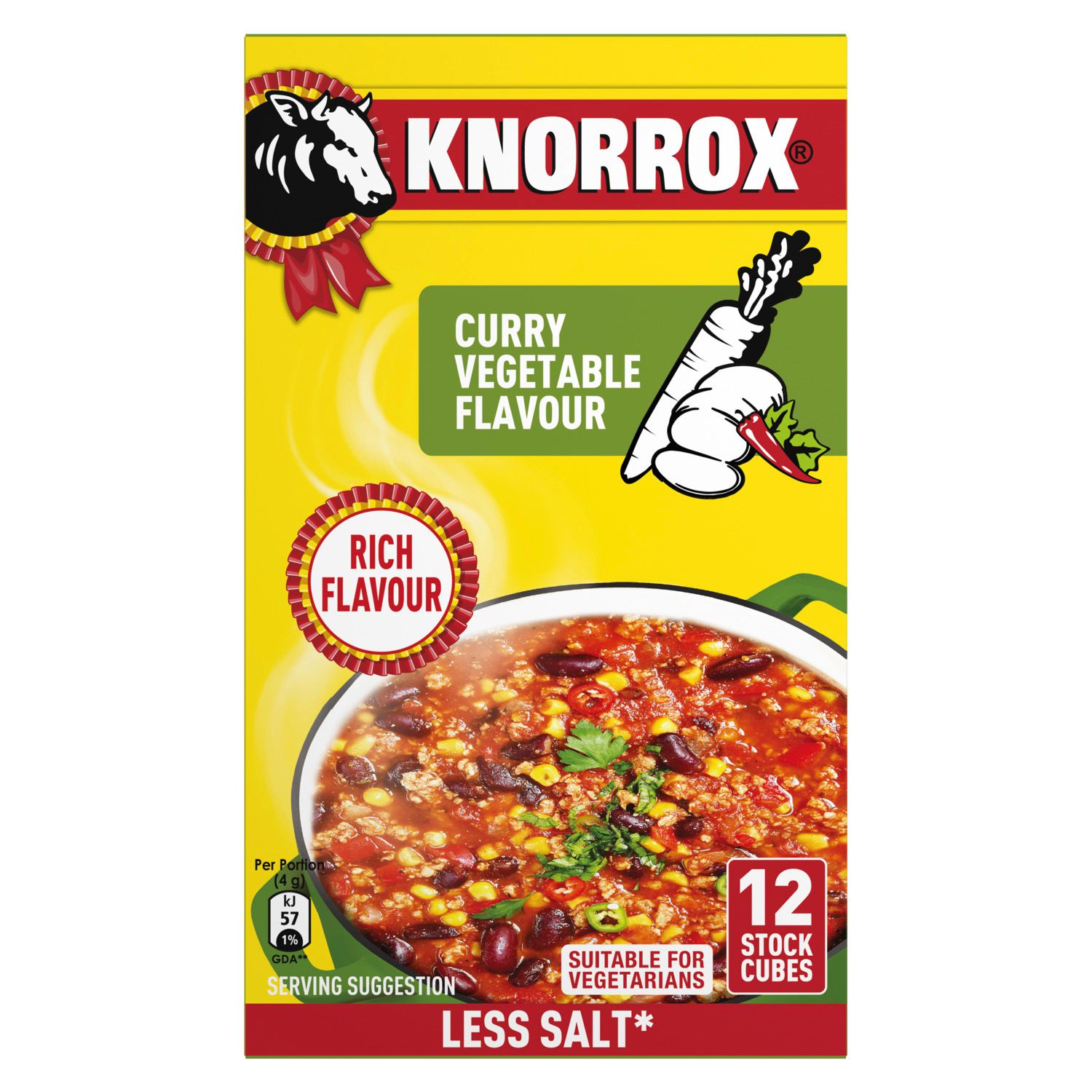 Knorrox Curry Vegetable Stock Cube x12