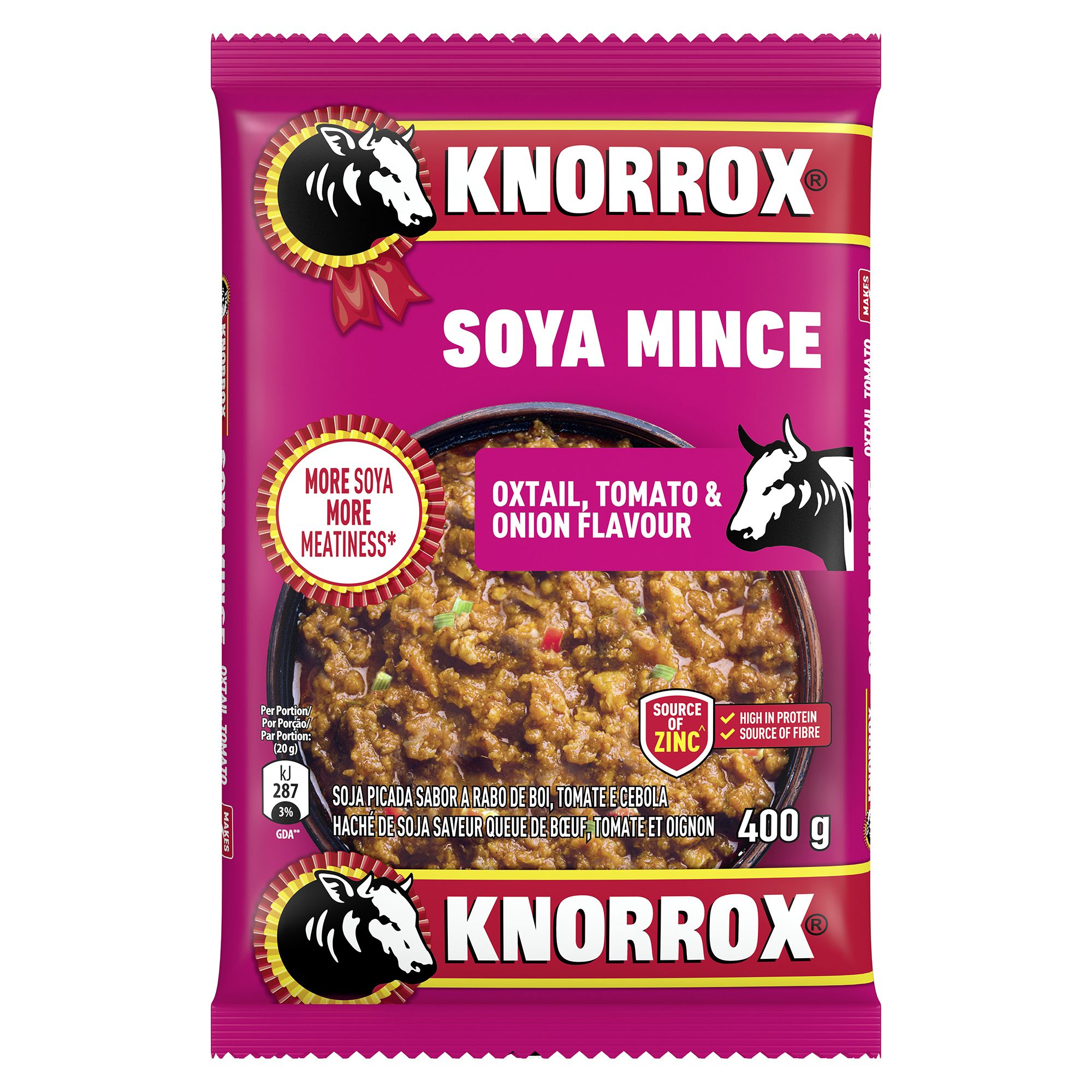 Knorrox Oxtail, Tomato & Onion Flavoured Soya Mince