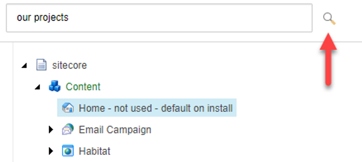 Click the search icon