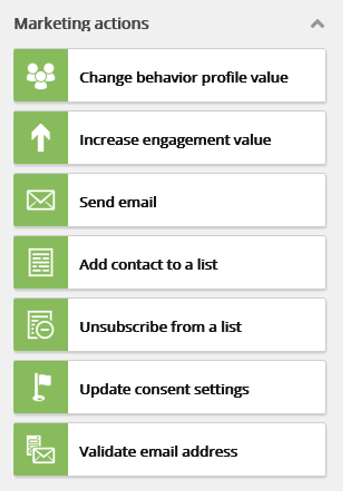 Marketing actions in Sitecore Marketing Automation Toolbox