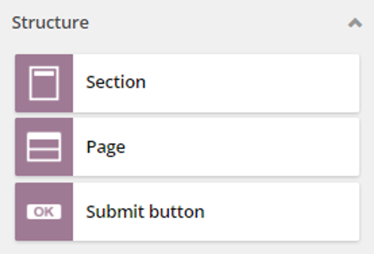 Sitecore form structure elements