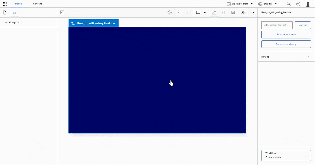 How to create a new content item in Sitecore Horizon