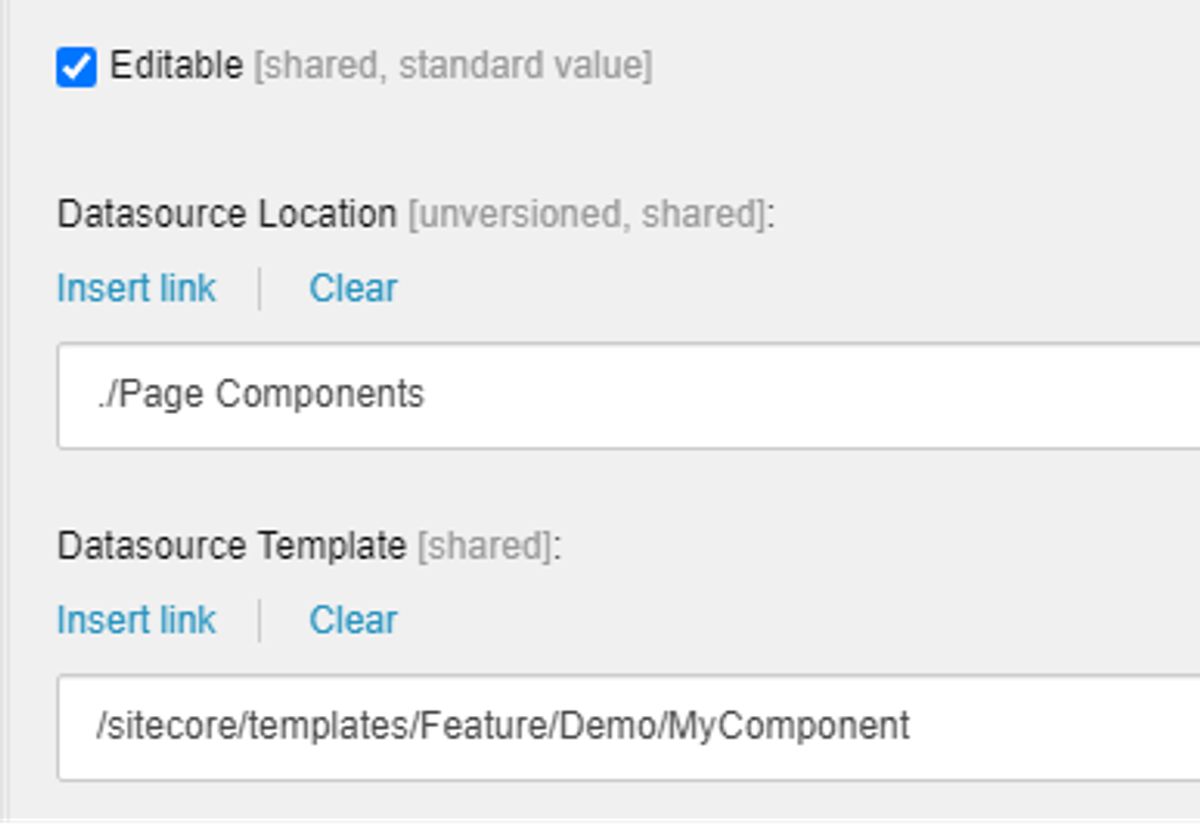 the datasource template and location