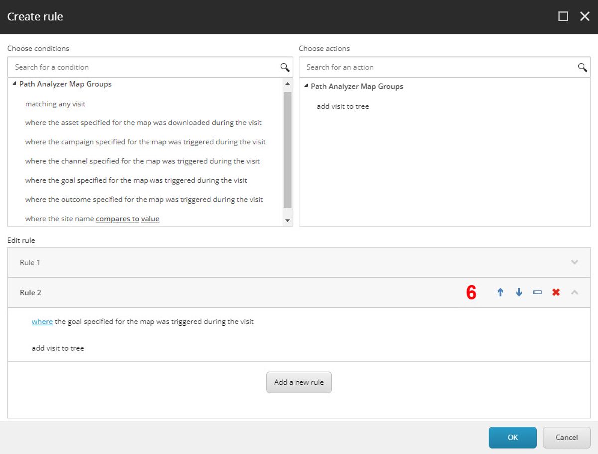 Manage the rules by adding, rearranging, or removing rules as needed