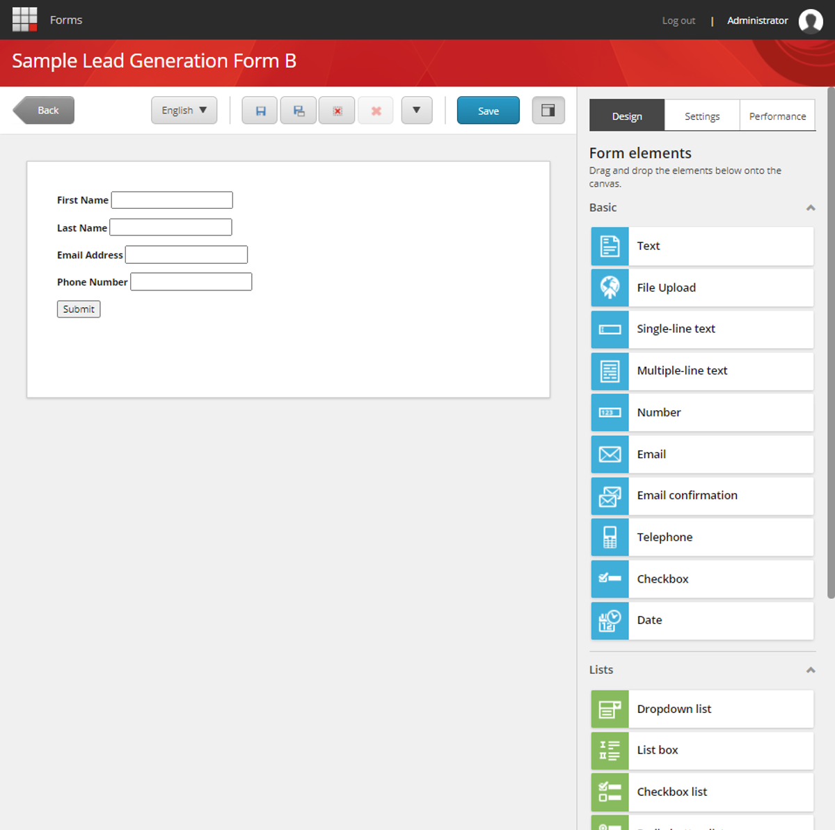 Sitecore form editor