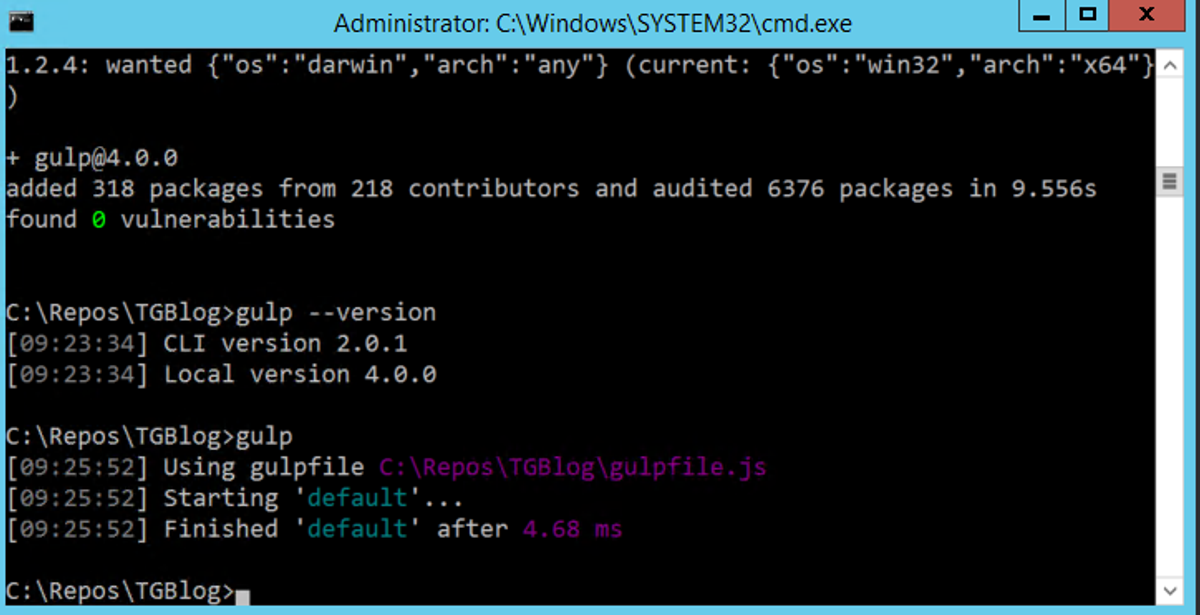 Testing the installation