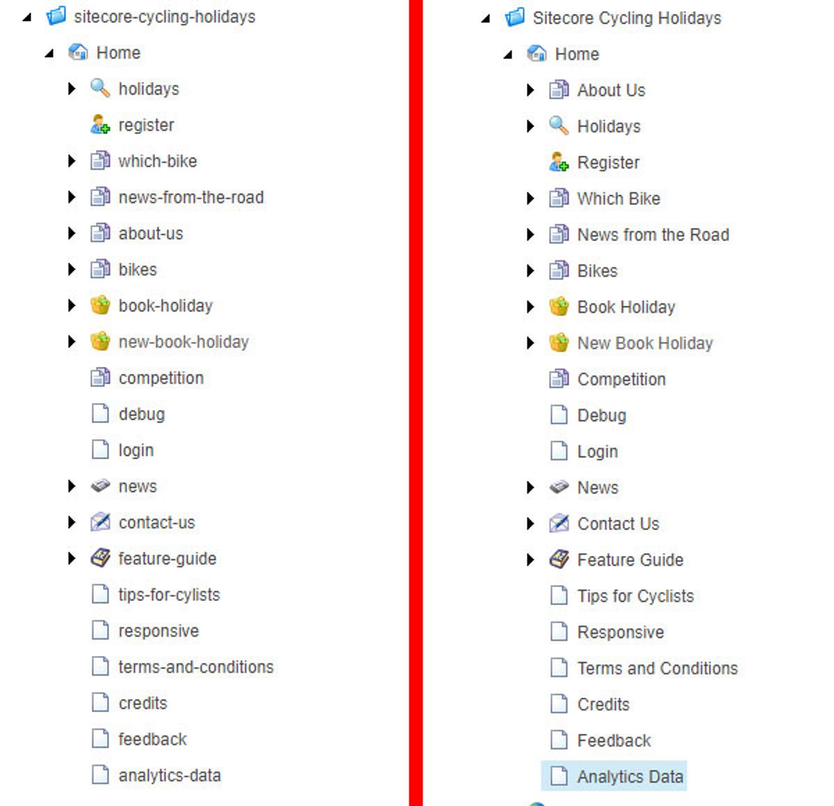 Sitecore Item name comparison