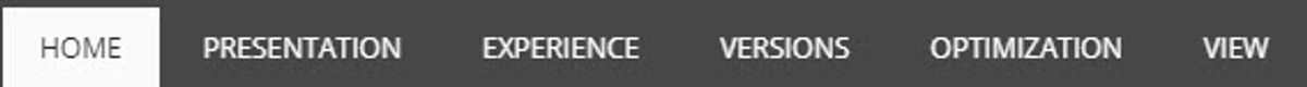 Experience Editor Tabs