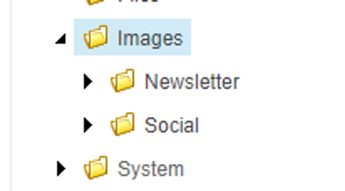 Images folder view showing change