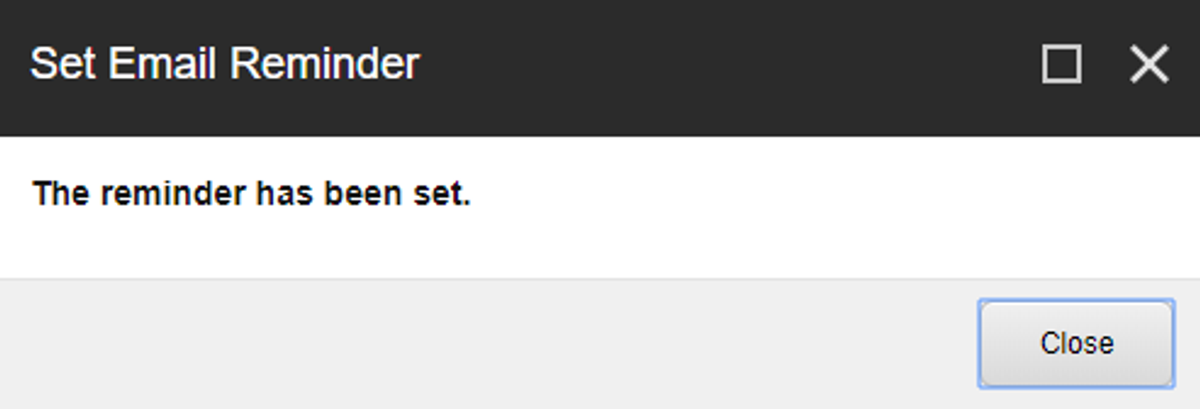 Close the confirmation box.