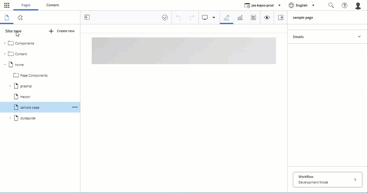 How to add a component to a page in Sitecore Horizon