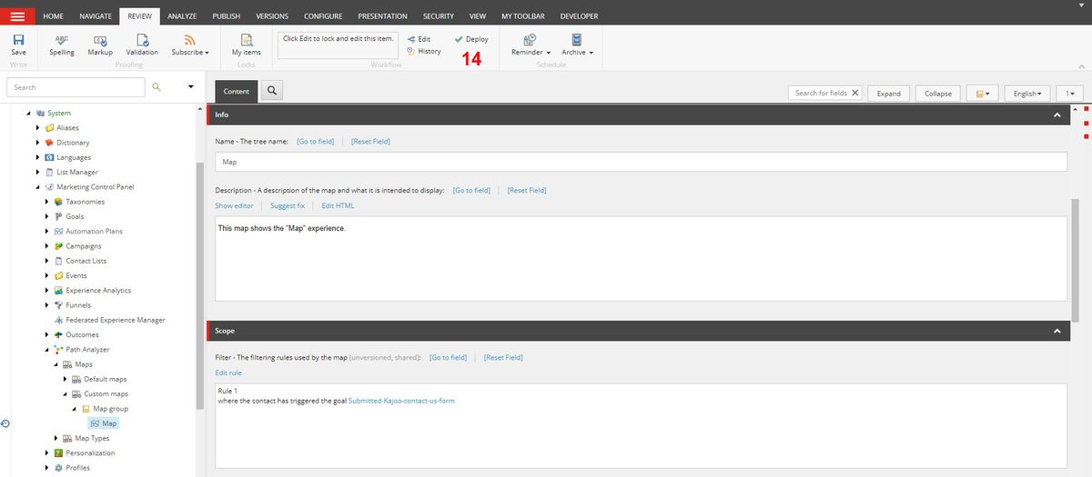 On the Sitecore ribbon, go to tab Review -> Click Deploy under session Workflow to make your changes live and ready to use