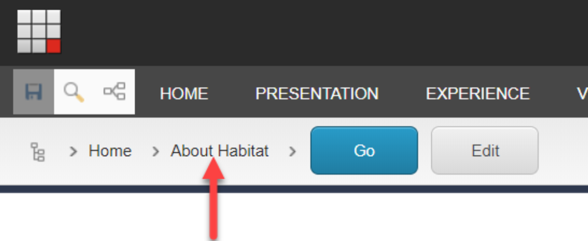 Sitecore Experience Editor > Navigating to a page
