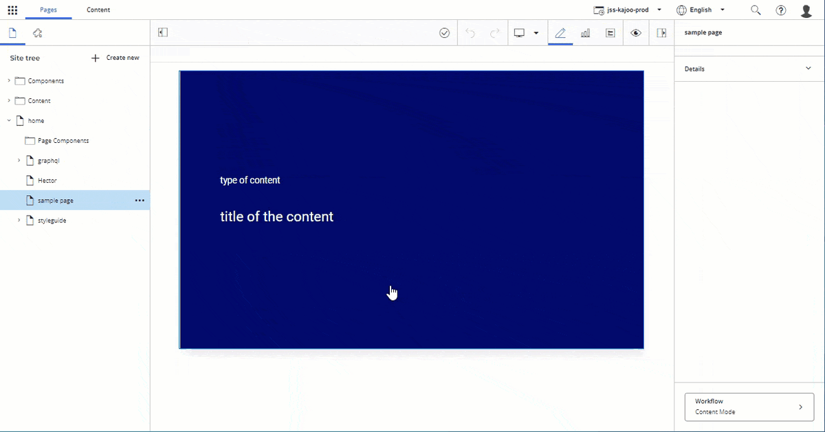 How to edit a content item in Sitecore Horizon