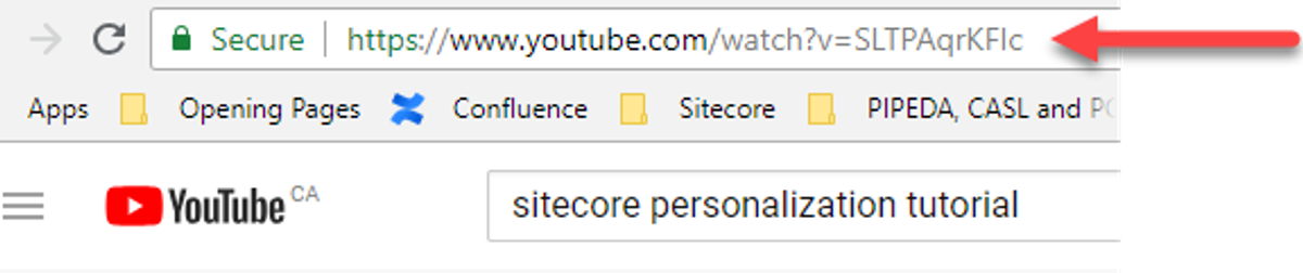 YouTube video URL