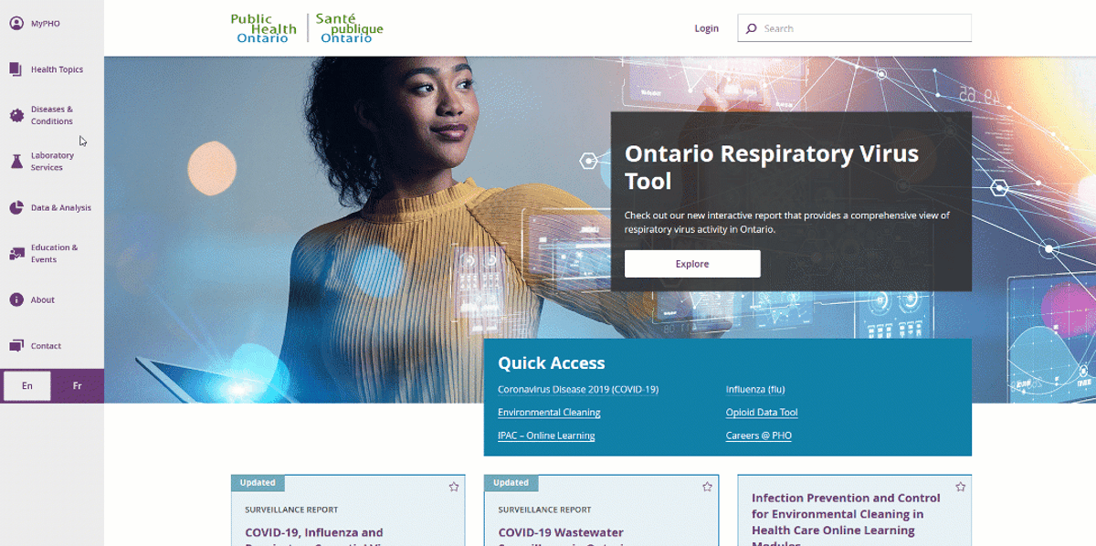 An example of a vertical sidebar navigation menu