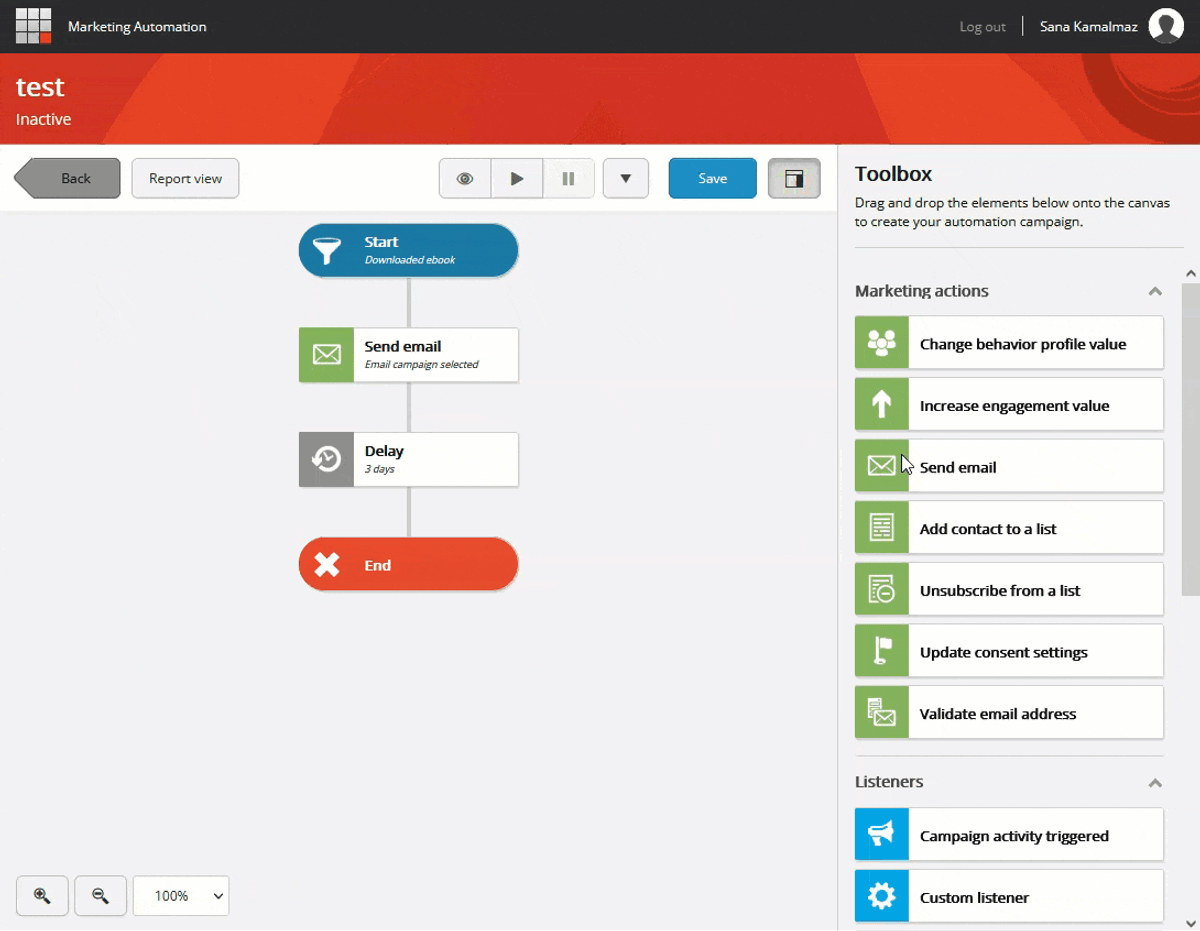 Sitecore Marketing Automation - send email element