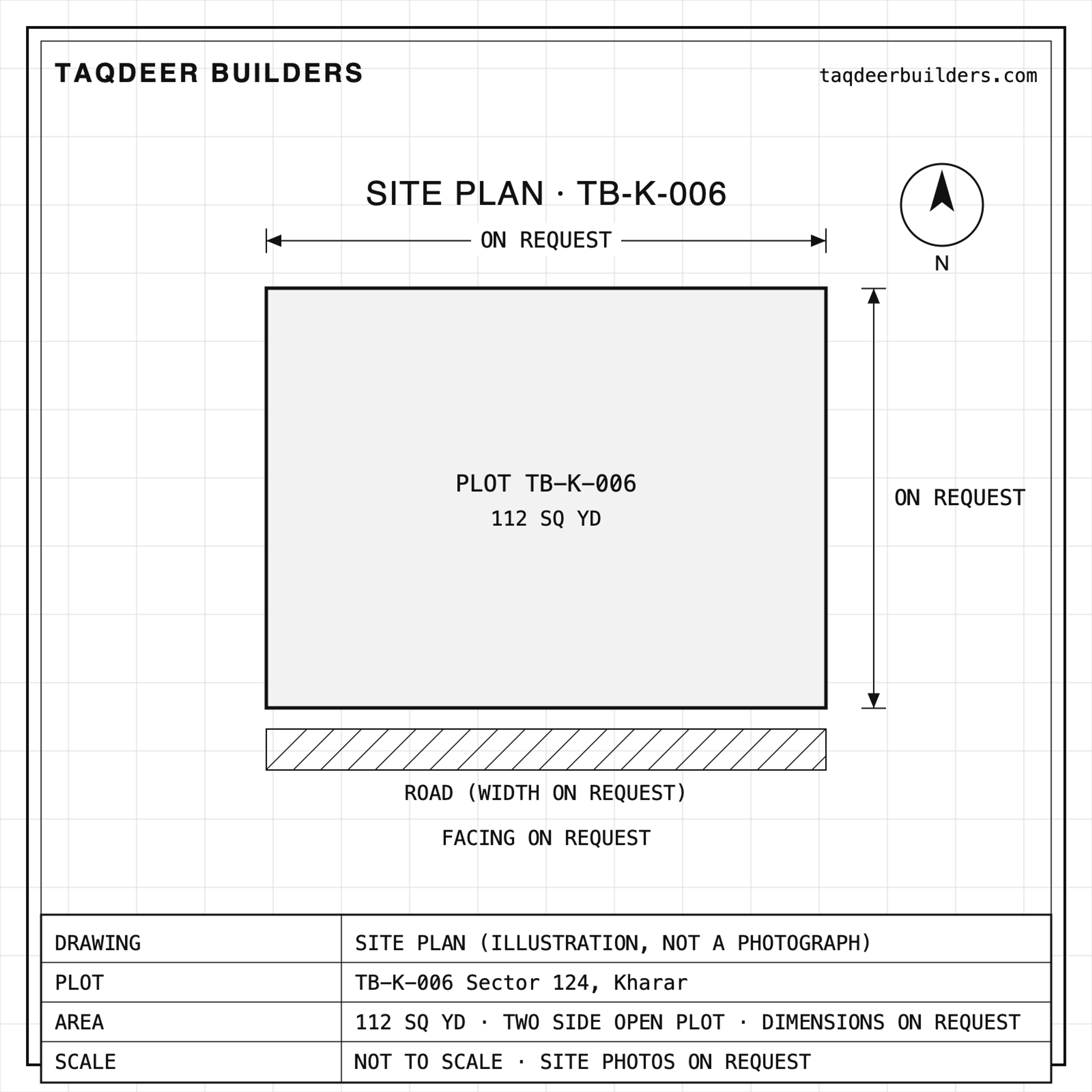 112 sq yd two side open plot, Sector 124 Kharar, photo 2 of 3