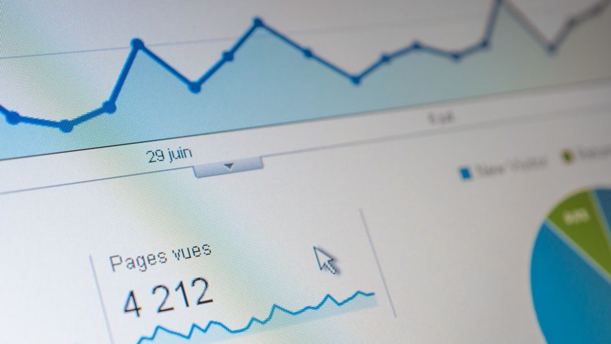 a close up of a computer screen with a graph on it