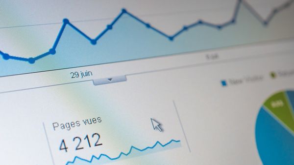a close up of a computer screen with a graph on it