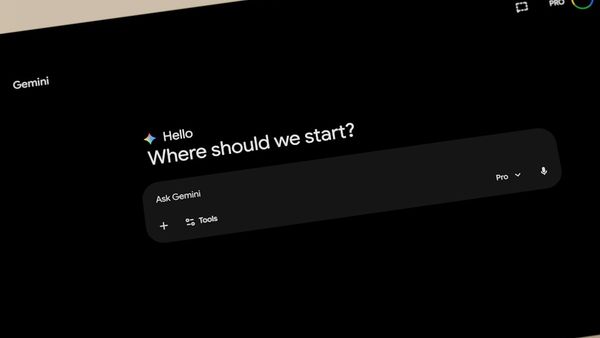 Gemini ai interface asking "where should we start?"