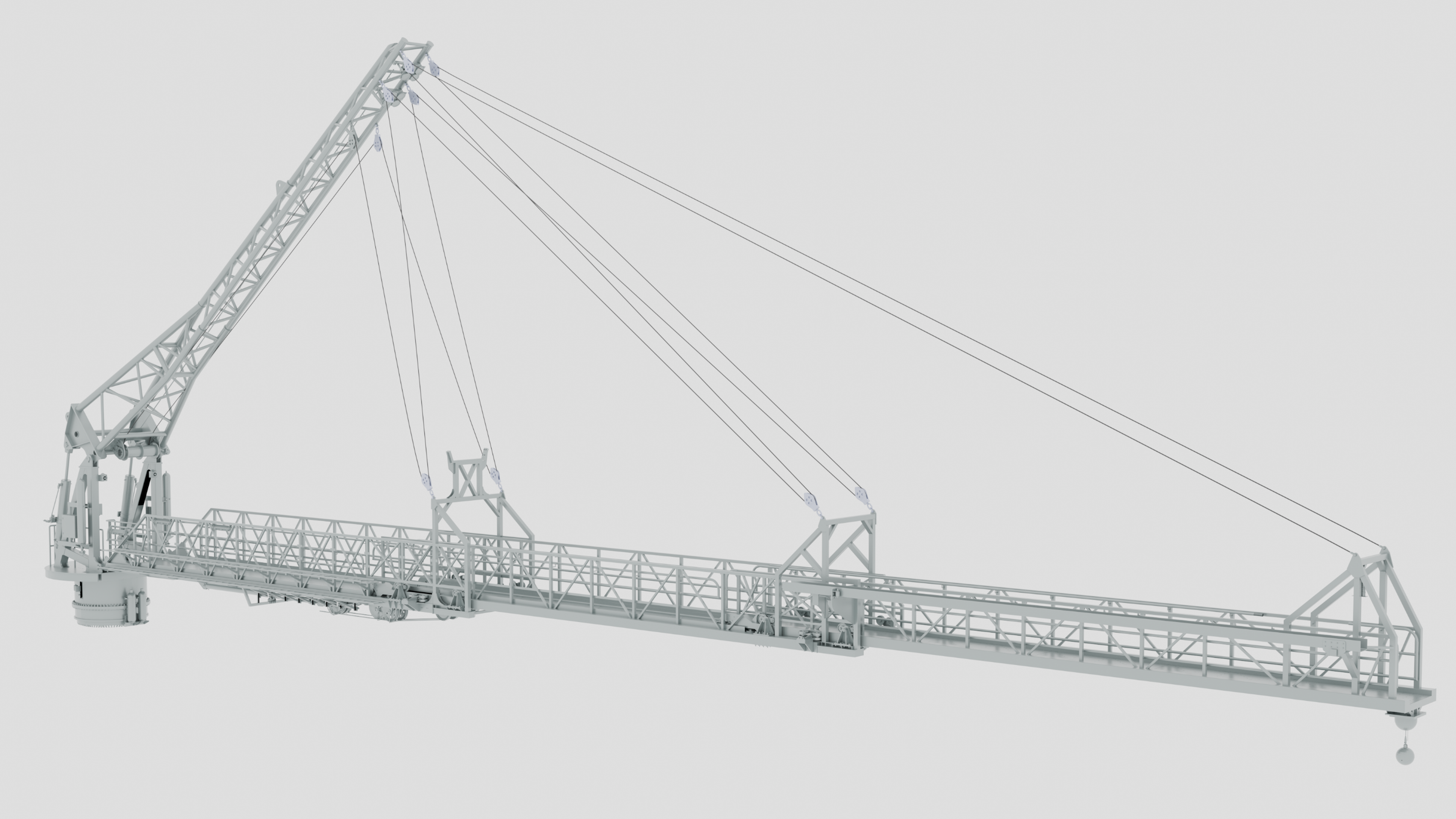 Flexbridge motion-compensated gangway extended from an offshore support vessel toward a fixed installation.
