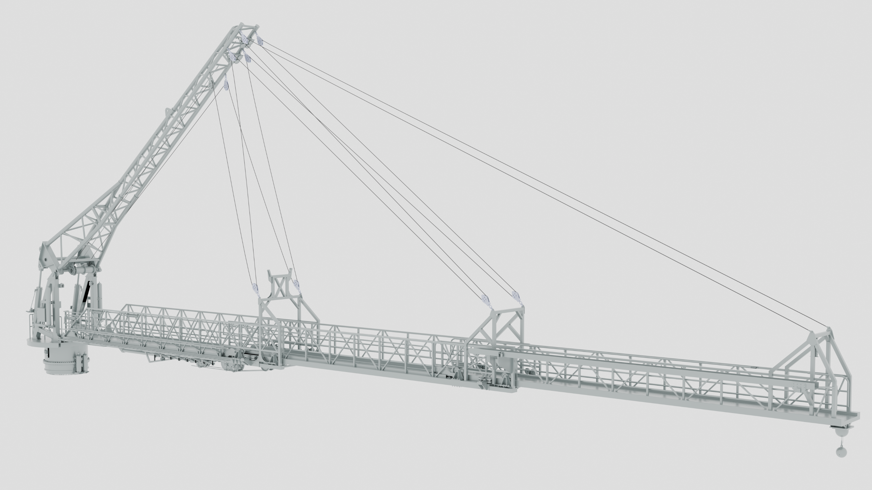 Flexbridge motion-compensated gangway extended from an offshore support vessel toward a fixed installation.