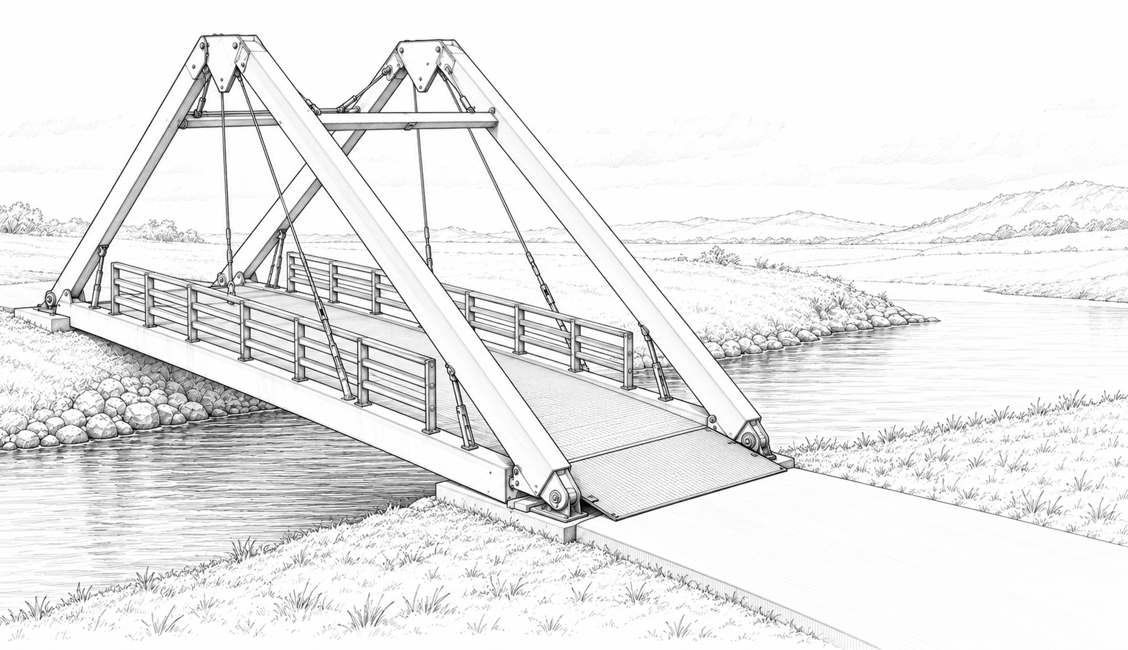 Smartbridge standardised bridge product photographed in deployment.