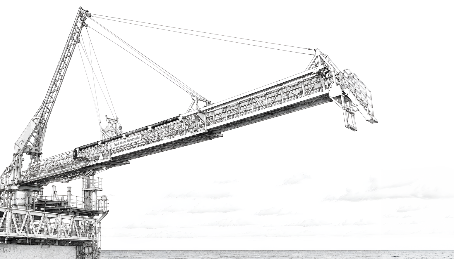 Flexbridge offshore gangway system bridging vessel and offshore asset.