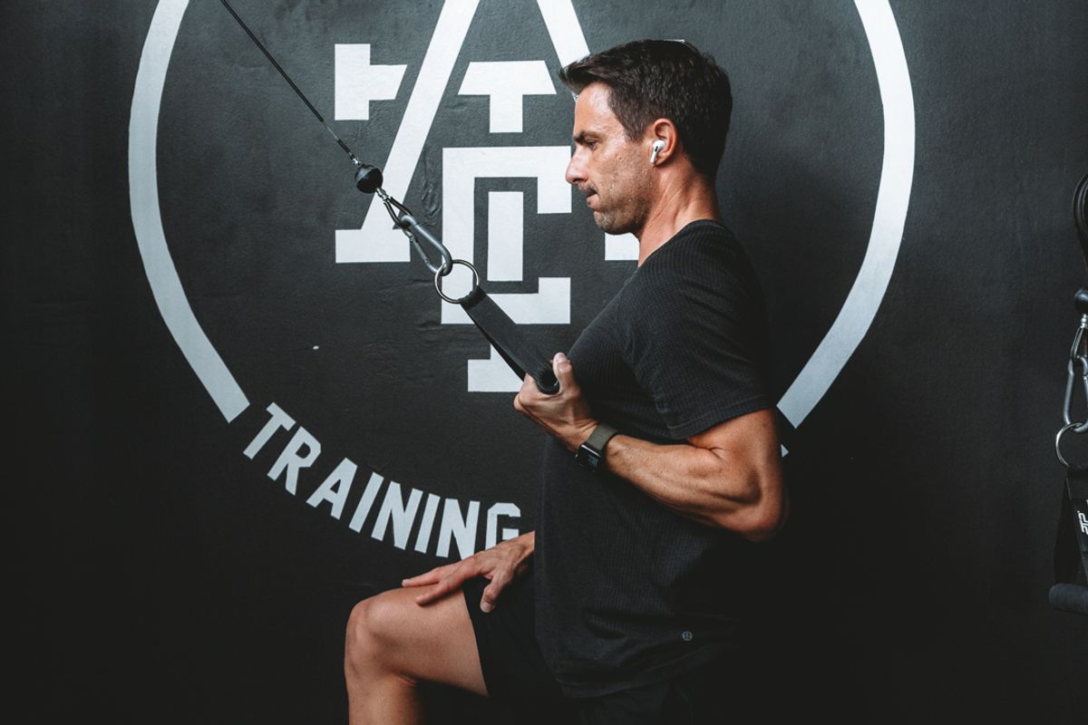man working out in gym 