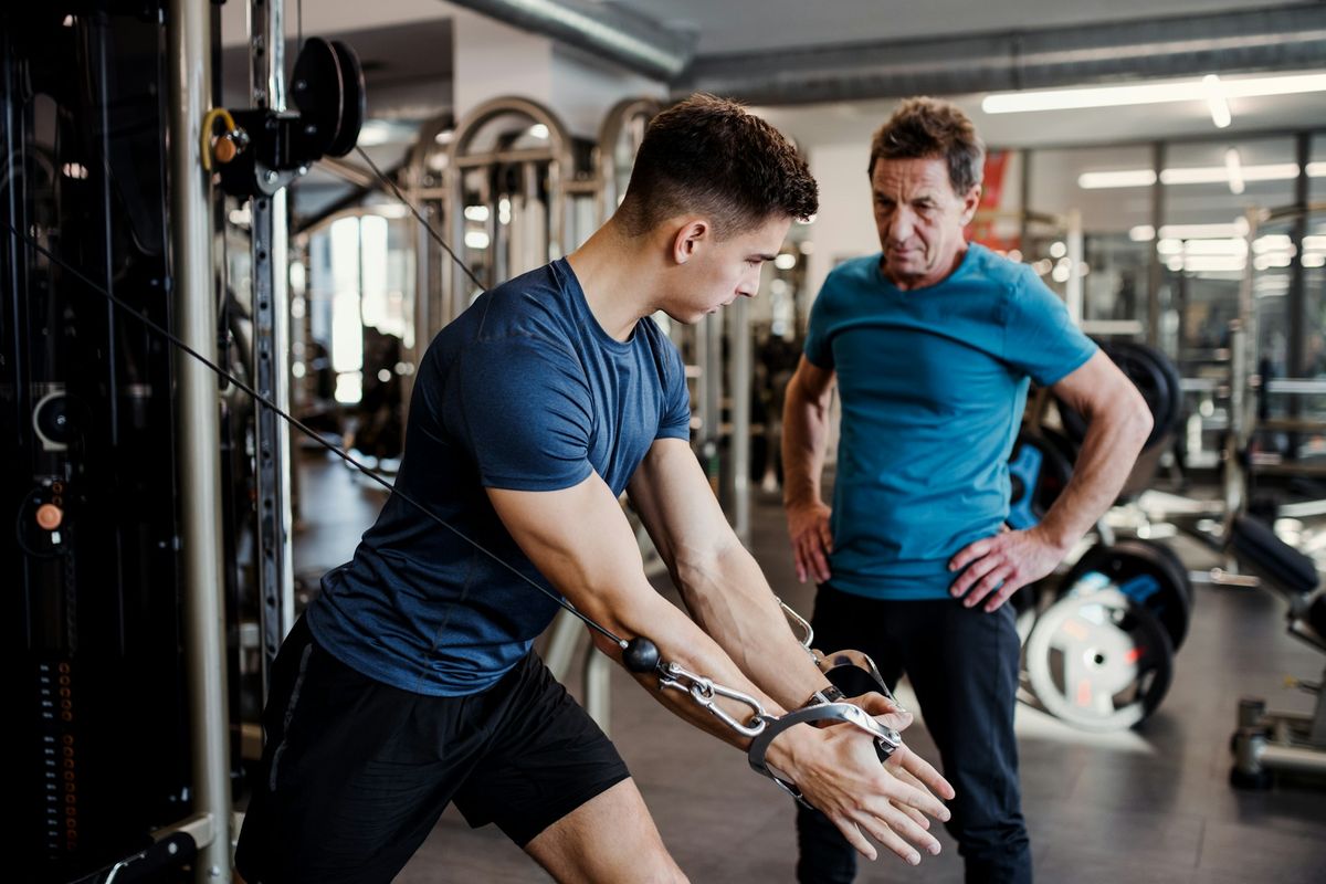 working out with a coach