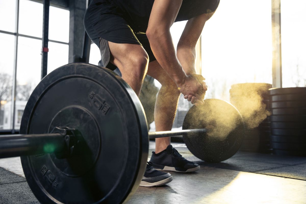 strength training at gym
