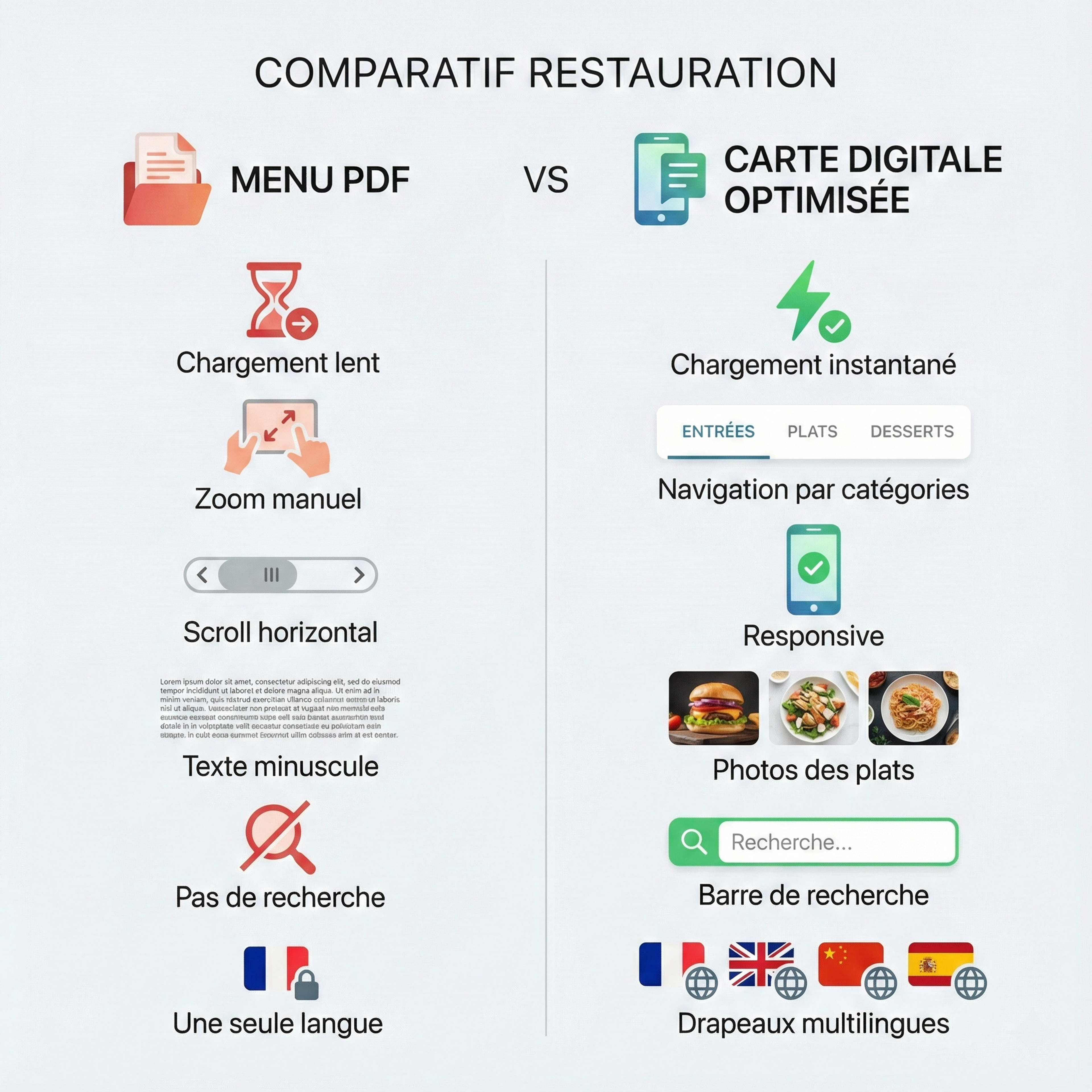 Différences entre carte pdf et carte digitale optimisée
