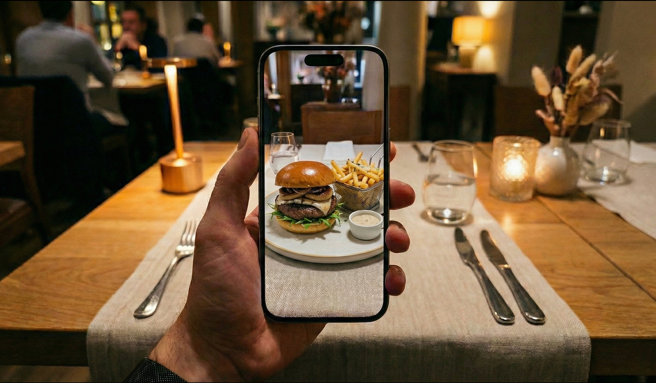 Fonctionnalité de réalité augmentée au restaurant