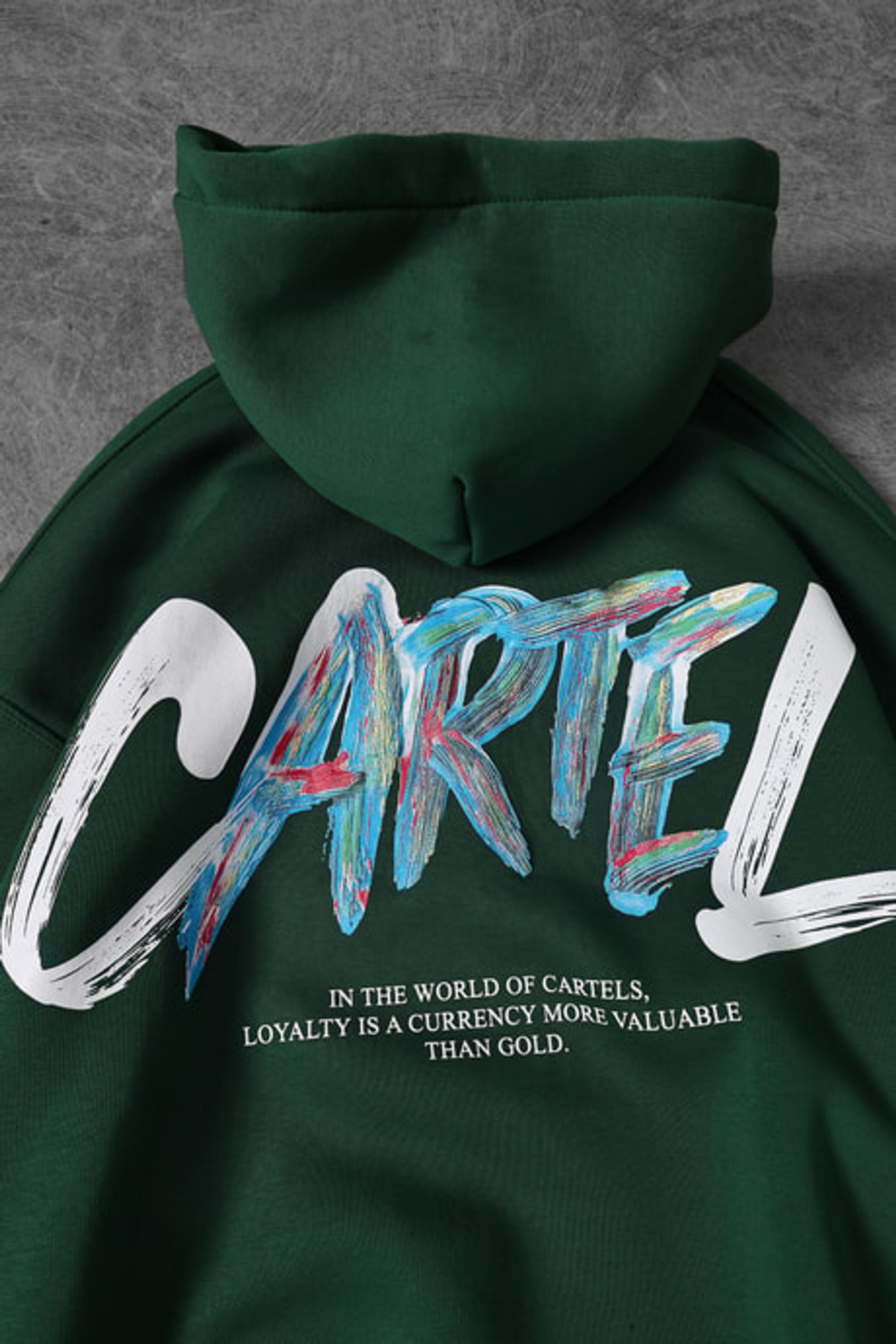 CARTEL PREMIUM OVERSIZED GREEN HOODIE view 5