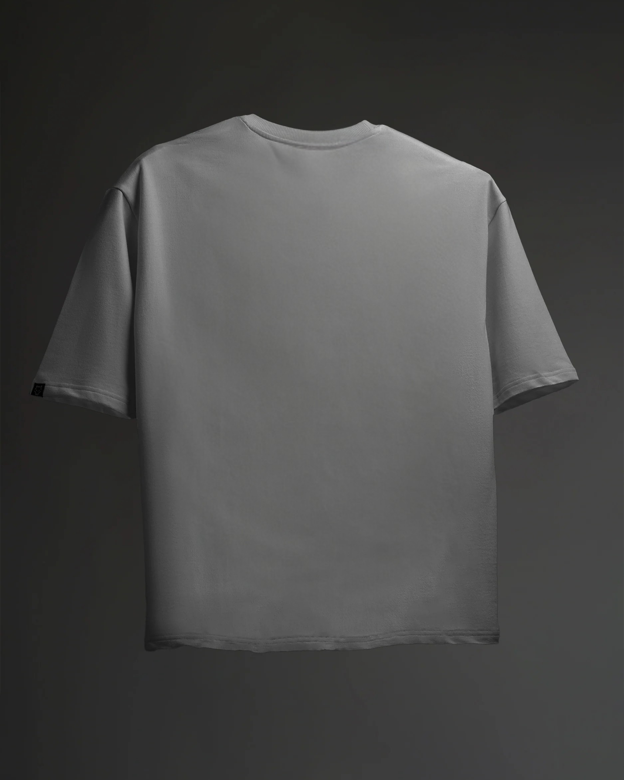 Ribbed Oversized T-Shirt - Gray view 3