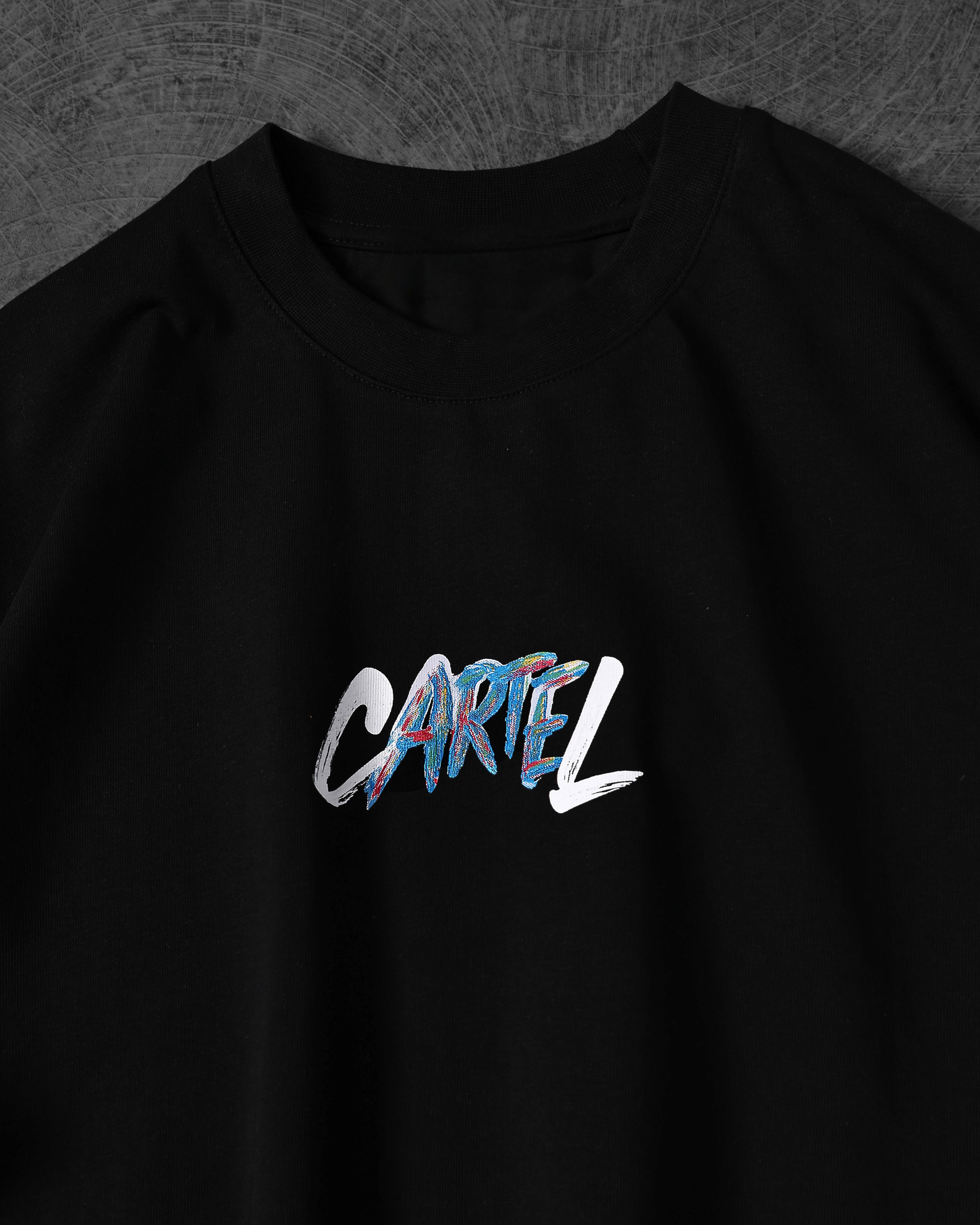 Cartel Black  Drop Shoulder T-Shirt view 5