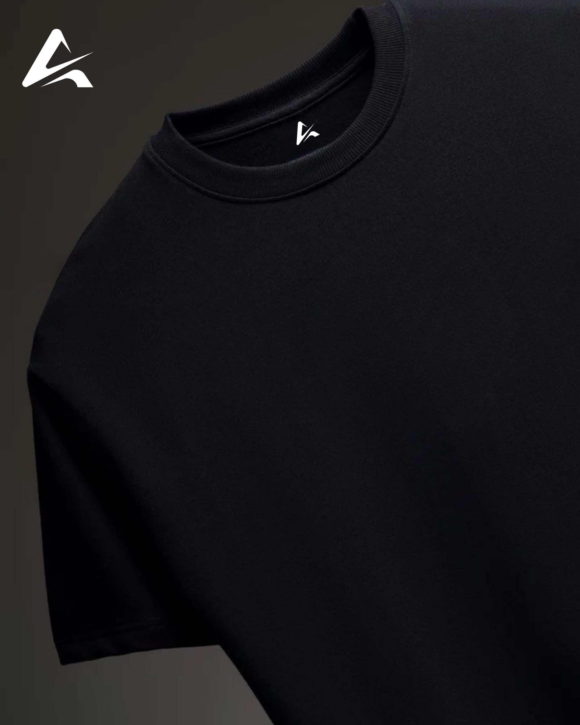 Ribbed Oversized T-Shirt - Black