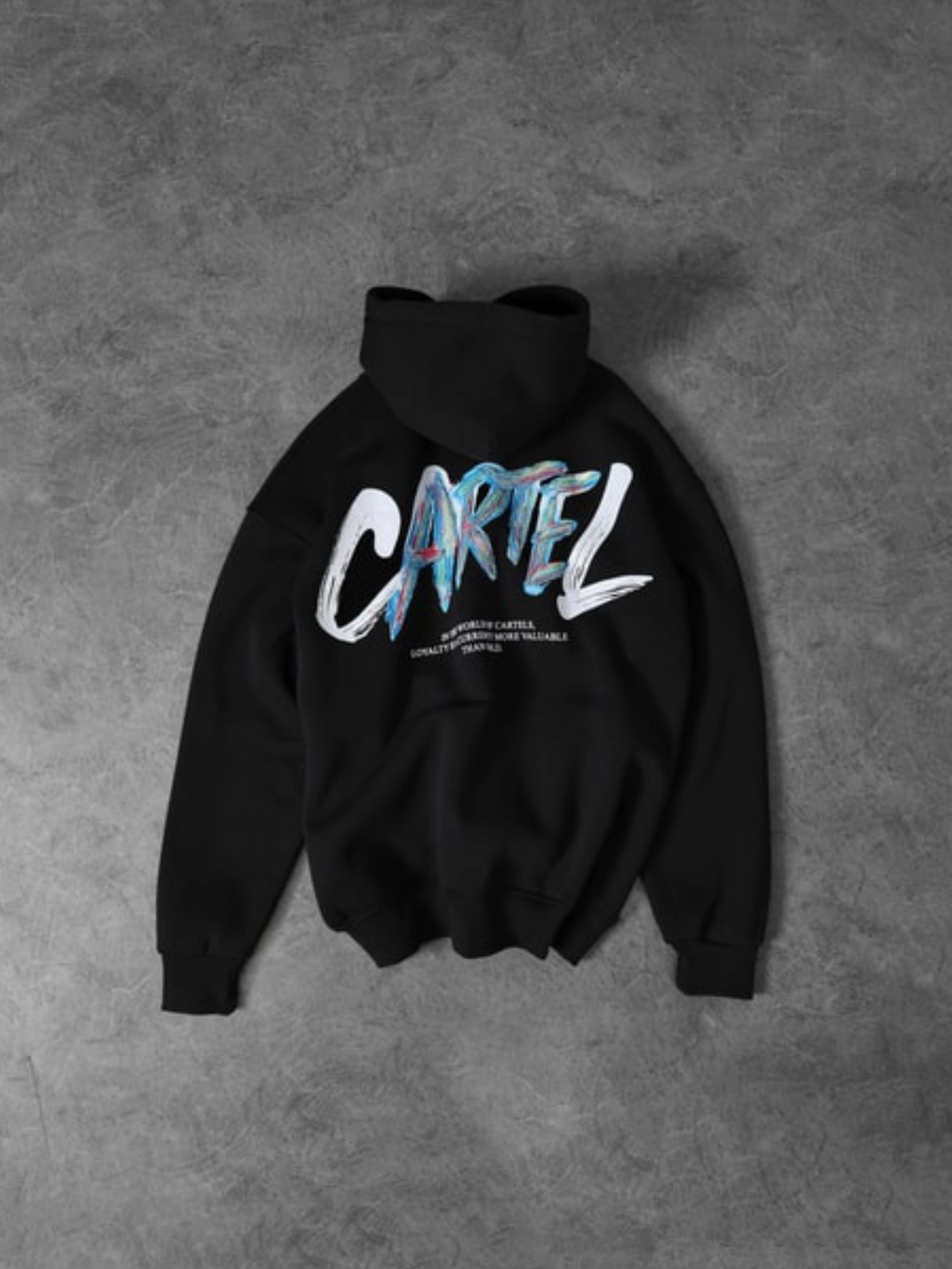 CARTEL PREMIUM OVERSIZED BLACK HOODIE view 3