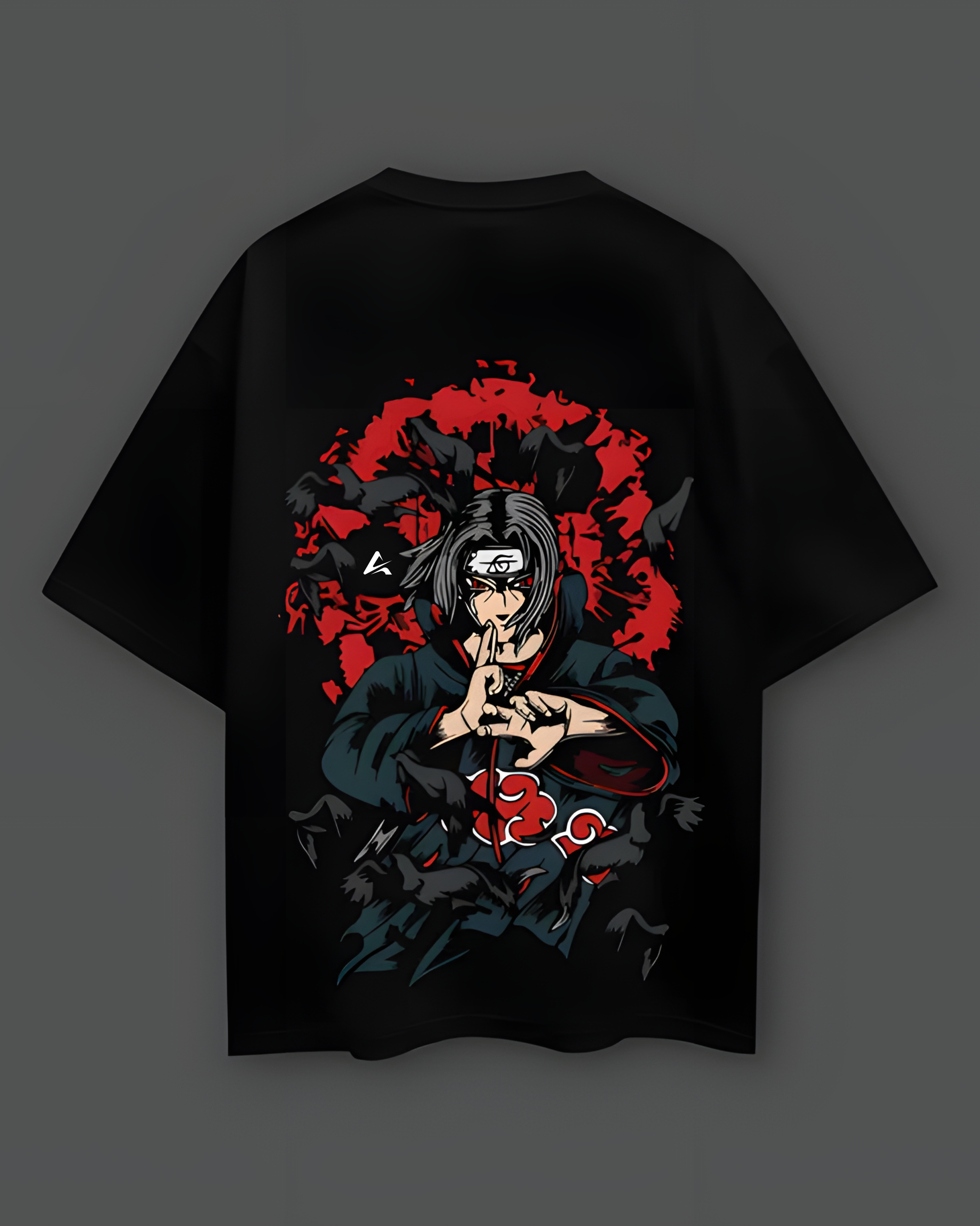 Sasuke Uchiha Sharingan – Oversized Fit Black view 4